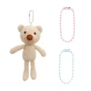 100Pcs Stylish Keychain Accessory Colorful Small Ball Bead Chain with Connectors