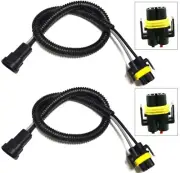 Extension Wire P S H11 Two Harness Head Light Bulb High Beam Socket Connector OE