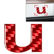 Window Door Wall Car Badge Emblem Lowercase Alphabet Letter u Decals Stickers