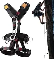 Safety Harness – Rock Climbing Adjustable Harnes, Secure Tree Climbing Strap | Detachable Fall Arrest Gear, Hunting Harness System, Full Body Support For Arborists And Outdoor Activities