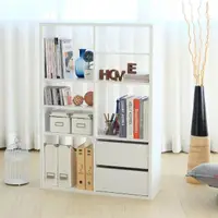在飛比找momo購物網優惠-【EASY HOME】六格加厚收納櫃附抽屜&活動板-雪白色(