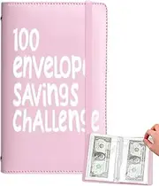 Envelope Money Saving,Budgeting Planner - 100 Days Tracker Planner To Save 5050 Dollars for Men Women Adults Children School