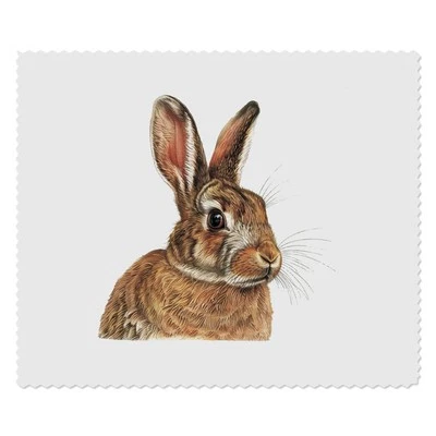 2 x 'Brown Bunny Rabbit' Microfibre Lens / Glasses Cleaning Cloths (LC00029364)
