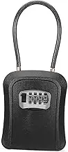 KALLORY Lock Box for Keys with Code Weather Resistant Key Holder Box Ample Storage Secure Combination Lock Wall Mount Design Sleek Appearance for Home Use