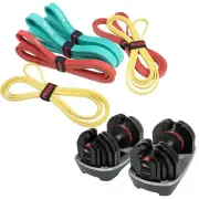 NonZero Gravity PowerDyne 55lbs Adjustable Dumbbells & 6-Pack Resistance Bands