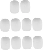 Pack/10pcs Mini Foam Mic Cover Windshield Windscreen for Lapel Tie Microphone, Anti-noise - White