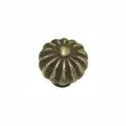 Superior Brass Cabinet Cupboard Knob Fluted 37mm Matt Black 2091