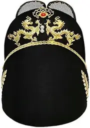 [INSTR] Chinese Official Hat Hanfu Hat Men's Black Gauze Hat Wool Hat Ming Dynasty Hanfu Hat Black for Men