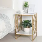 Minimalist Console Table Nest Side Marble Table Geometry Frame Coffee Desk Decor