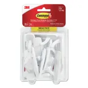 Command 17001MPES 3 lbs Cap Medium General Purpose Hooks - White (20/PK) New