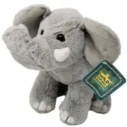 Wild Republic Plush Gray Elephant Stuffed Animal Wild Walkers 2014 Sit Stand