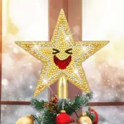 DIY Christmas Star Tree Topper with Diamond Art 3D Glitter Crafting Set