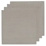4pc Ladelle Premium Lina Cotton/Linen Table Napkin/Serviette 45x45cm Flax