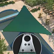 ColourTree Green Custom Size Super Ring Right Triangle Sun Shade Sail (Medium)