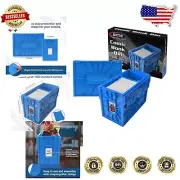 Stylish Blue Comic Bin Set - Stackable & Water Resistant, Perfect for 150 Comics