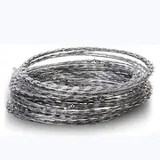 Razor Wire Barbed Wire Razor Wire, Easy to Bend 304 Stainless Steel Barbed Wire Fence, Commercial Residential Secure Sites Garden Spiral Shape Coils, Easy to Install