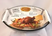 Libbey 4.3 QT Clear Glass Oval Bake Dish Casserole Serving NEW
