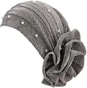 [Bigood] Women Lady Flower Muslim Indian Turban Hat Chemo Hair Loss Cap Headwear