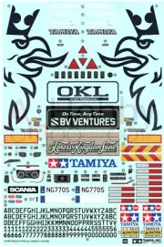 1/14 Tamiya Scania 770S 4x2 decal sheet 11421936/1421936