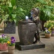 Esperanza Fountain: Outdoor Water Feature with Light