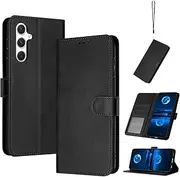 Mobile Phone Case Compatible with Samsung Galaxy A14 5G Leather Case, Compatible with Samsung SM-A145M/DS Galaxy A14 4G / SM-A145P/DS SM-A146B/DS SM-A146P/DSN Case, PU Flip Phone Case, Black