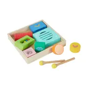 10 Piece Wooden Music Box Bundle Playset