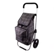 Karlstert Deluxe Shop Trolley - Grey Grid
