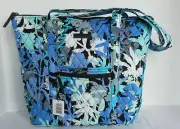 Vera Bradley Women Purse Shoulder Bag Handbag VILLAGER CAMOFLORAL blues flowers