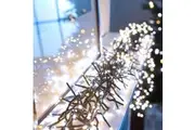 Cluster Lights 500 LED White, Warm White Connectable Black Cable