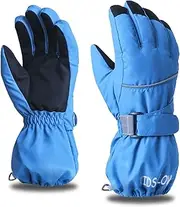 [Azarxis] Children's Ski Gloves, Windproof and Breathable Winter Gloves, Thickened Gloves for Skiing, Hiking, Snowboarding