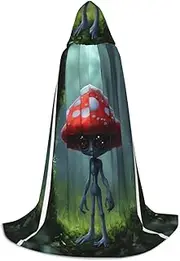 VPPUR Astronaut And Alien Print Unisex Hooded Cloak For Carnival Theme Party Decorations Witch Costume Cosplay