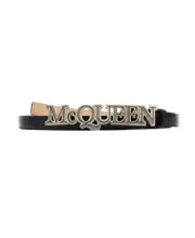 Alexander McQueen Logo Plaque Belt 100,105,90,95,85 Nude