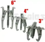 3 Pc Three Jaw Gear Puller Set Bearing Puller Auto Mechanic Gear Pulley 3"4"6"