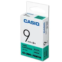 在飛比找momo購物網優惠-【CASIO 卡西歐】標籤機專用色帶-9mm綠底黑字(XR-