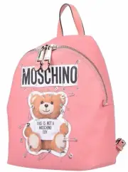 MOSCHINO COUTURE ITALY JEREMY SCOTT BNWT GORGEOUS PINK LEATHER BACKPACK RARE