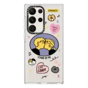 Galaxy S23 Ultra Clear Case Grim B Sticker Case