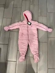 NWT NIKE BABY PUFFER SNOWSUIT 24 MONTH PINK MSRP $75