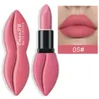 Matte Waterproof Lipstick & Lip Gloss - 10 Colors, Lip-Shaped Design