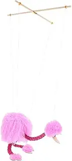 Toyvian Bird Figures Toys Dolls Craft Bird Doll with Cords Drawstring Doll Flamingo Doll Plush N Flamingo Toy Funny n Performance Props Animal Puppet