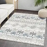 Non-Slip Persian Bohemian Living Room Rug,Moroccan Style Foldable Machine Washable Area Rugs, Vintage Accent Rug Floor Carpets,160x230cm Boho Living Room Rug