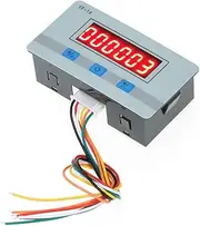 Mini LED Digital Counter Module DC/AC5V~24V Electronic Totalizer with NPN and PNP Signal Interface 1~999999 Times Counting Range ALKOY