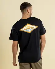 [Rhythm] Rhythm Men's Frame T-Shirt in Vintage Black Size Small S Vintage Black