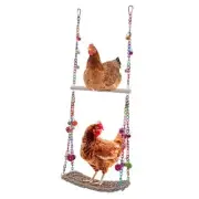 Chicken Swing Toy, Seagrass Woven Hammock Perch With Wood Stand, Bird