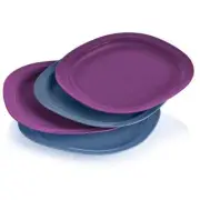 Tupperware Impressions Microwave Safe Luncheon Plate Set NEW