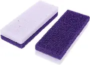 PACKOVE 2Pcs Purple Pumice Stone Foot Care Exfoliator Callus Remover Tool for Smooth Feet Natural Lava Rock Scrubber for Dead Skin Removal Comfortable Grip
