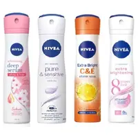 在飛比找蝦皮購物優惠-【NIVEA 妮維雅】止汗爽身噴霧 美白精華植萃櫻花 / 舒