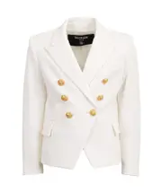 Balmain Kids Long-Sleeved Double-Breasted Jacket 8Y,6Y,4Y,14Y,13Y,10Y White
