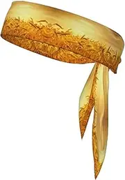 Wheat Field Sports Strap Double-Sided Headscarf Men's Bow Tie Sports Headscarf Running Yoga Exercise Headband