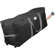 Rolling Christmas Tree Storage Bag, Fits Up to 7.5 Ft. Tall Disassembled Black