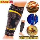 COPPER Calf Brace Pain Compression Sport Shin Splint Support Sleeve Leg Socks AU